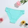 7pcs of Women's New Lace Pure Color Cotton Low Waist Breathable Double Briefs