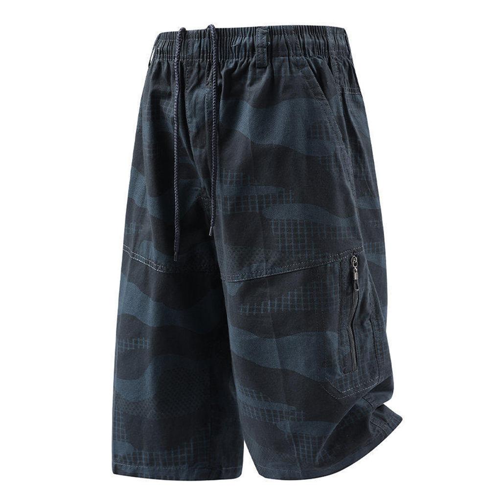 Men’s Loose Fit Casual Drawstring Shorts with Elastic Waistband and Multiple Pockets for Outdoor and Everyday Wear