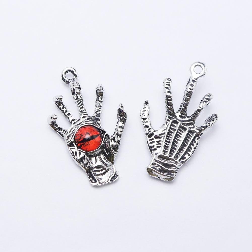 Dark Personality Demon Eye Claw Pendant Necklace for Men - Hip Hop Trendy Sweater Chain