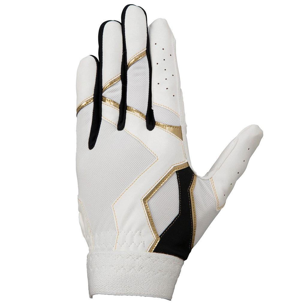 Mizuno Defensive Left White X Black X Gold Size M Gloves, Hand, 1ejed27001, (01),