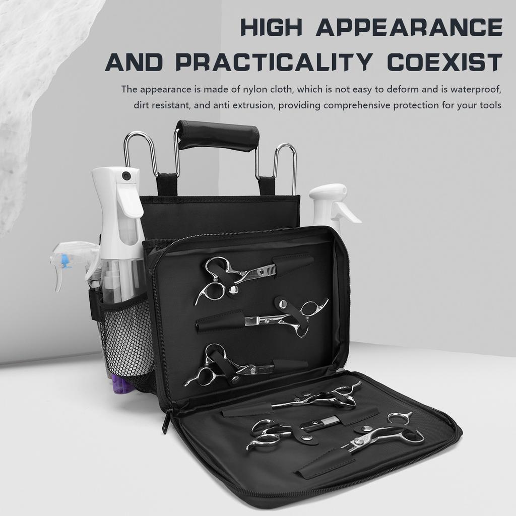 NEW Large Capacity Black Cosmetic Brush Storage Bag Artist Waist Bags Hair Stylist Makeup Holder Multifunctional Barber Tools