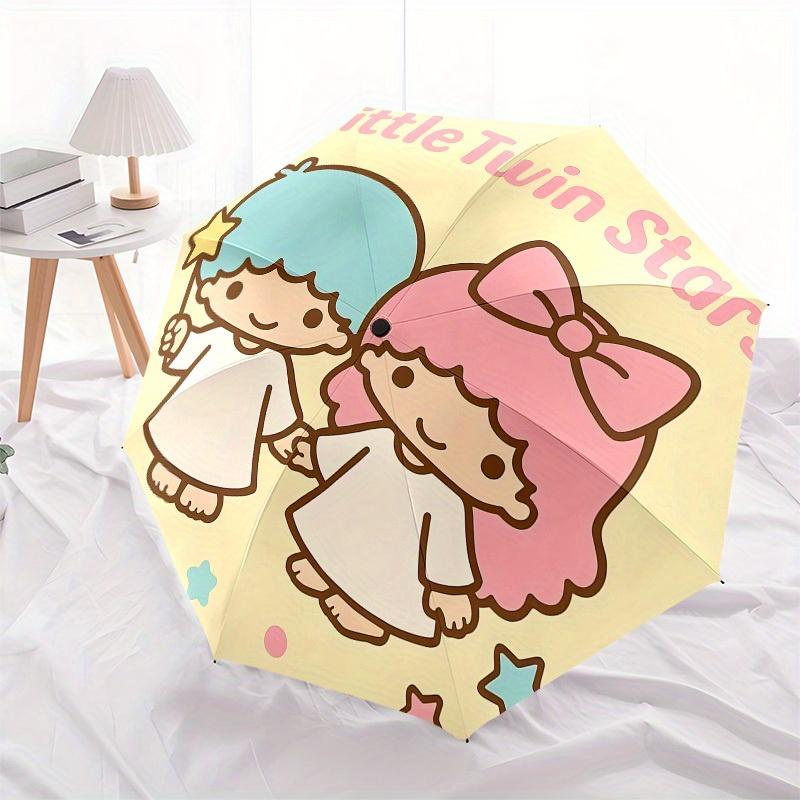 1pc Little Twin Stars Umbrella with Plastic Handle,Suitable for All Seasons Home Travel Outdoor UmbrellaSanlio128