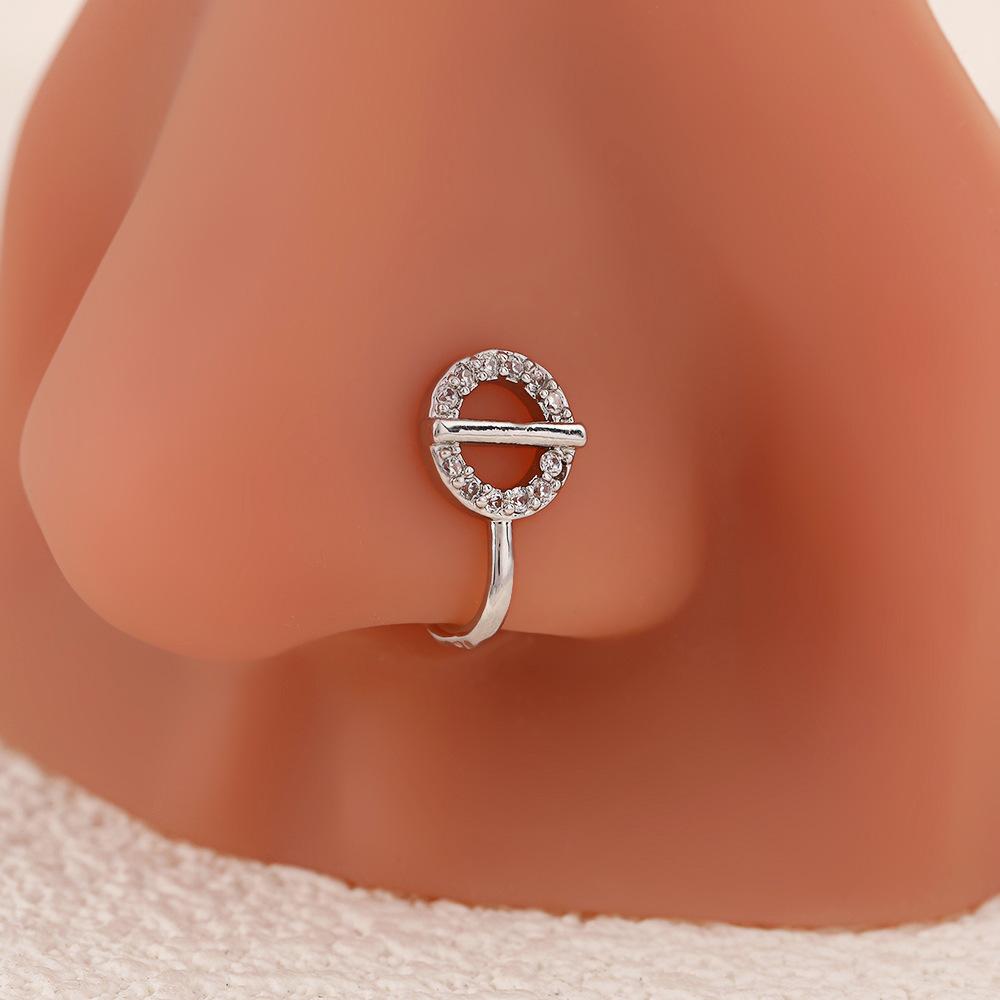 

Wind Simple Geometric U-Shaped Nose Clip, No Piercing Nose Studs, High-End Women S Fashion Round Nose Ring