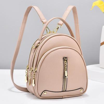 Women's Backpack Double Shoulder Bag WomenAutumn New Fashion Women's Small Bag Korean Version Messenger Bag One Shoulder Fashion Small Back KTY