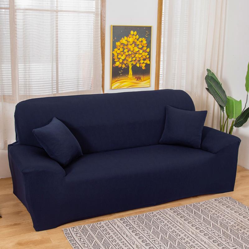 High Elasticity Faux Milk Silk Solid Colour Sofa Cover Easy To Install Pet Stain Resistant Fabric Soft And Skin Friendly