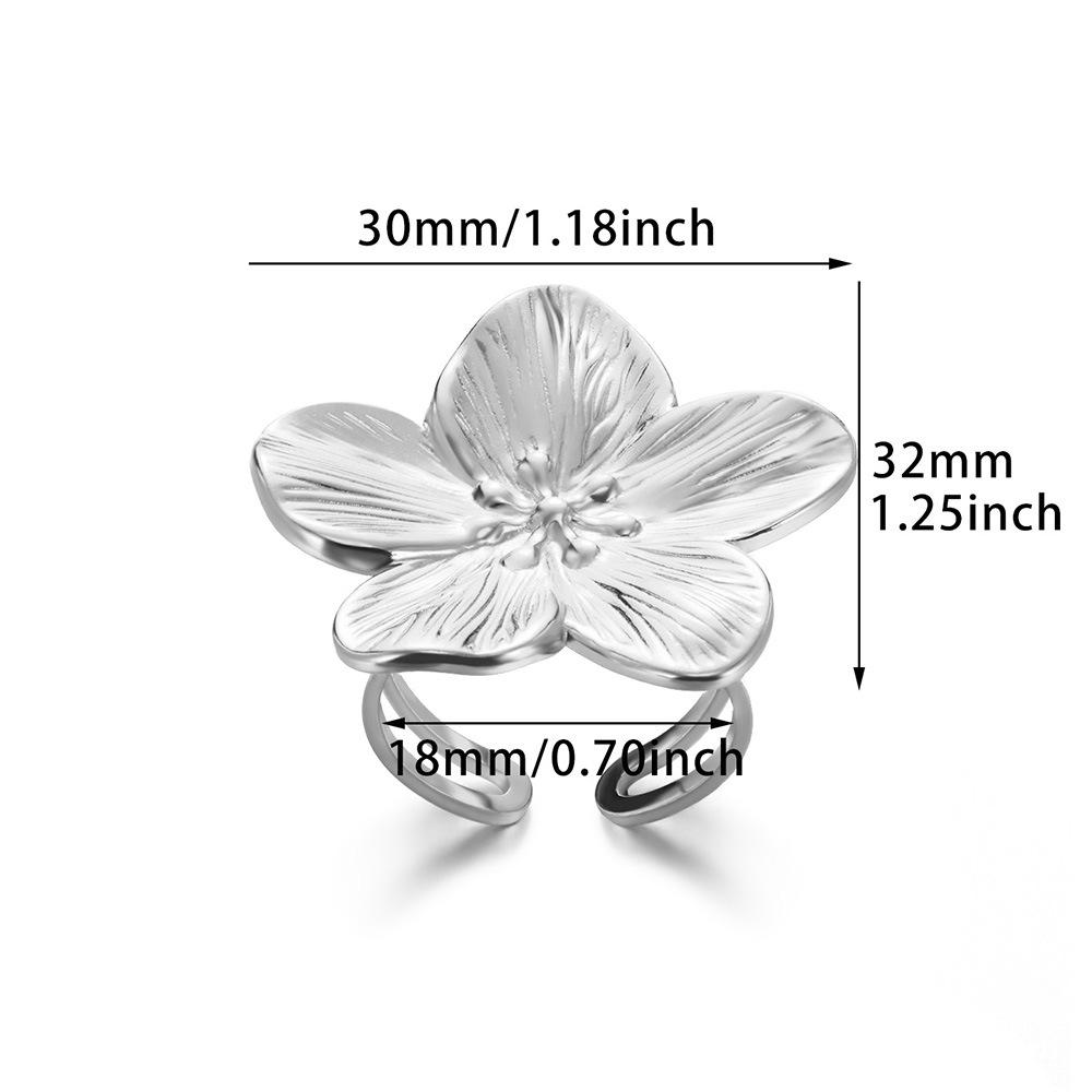 

Женское открытое кольцо в форме цветка, очень универсальное модное кольцо для повседневной носки, аксессуары для рук