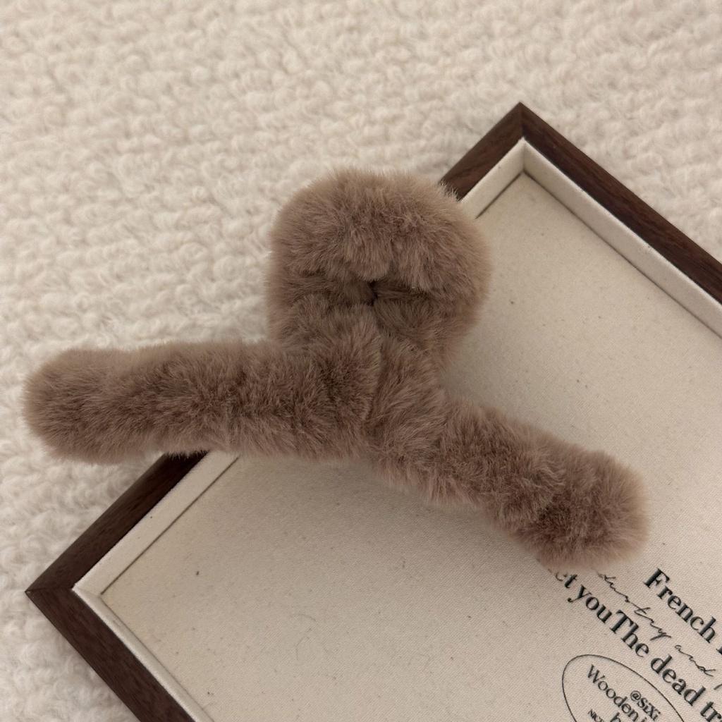 Super Large Sweet Hair Clip Cute Girl Grip Clip With Plush Claw Clip Fashionable Hair Accessory