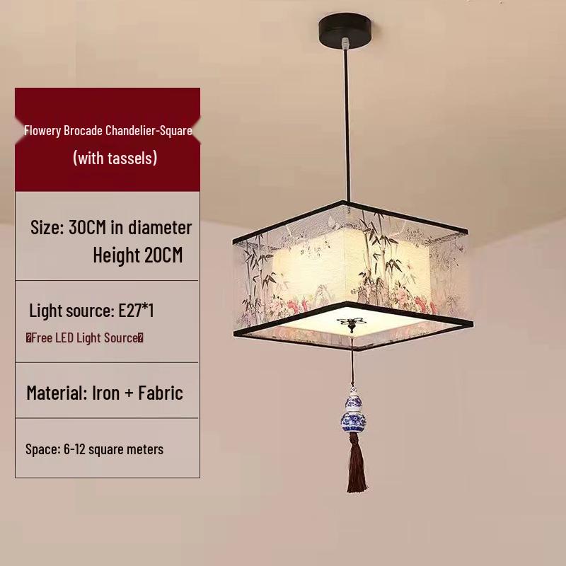 LED Ceiling Light for Balcony, Hallway, or Bedroom - New Chinese Style Small Pendant Light