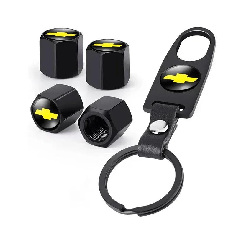 

Car Wheel Tire Valve Stems Caps with car Keychain keyrings For Chevrolet Colorado Cruze Spark Captiva Malibu Trax Aveo Camaro