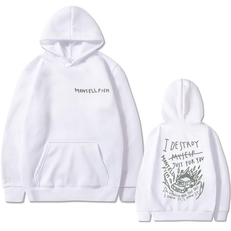 Montell Fish Printed Hoodie Men's Oversized Hoodie High-quality Casual Fashion Hoodie