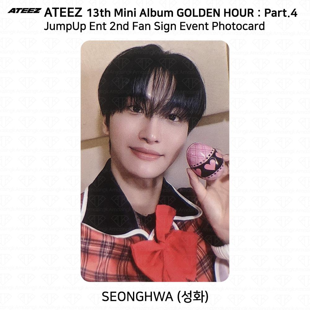 ATEEZ 13. Mini-Album Golden Hour Pt.4 JumpUpEnt 2. Fan-Zeichnung Fotokarte