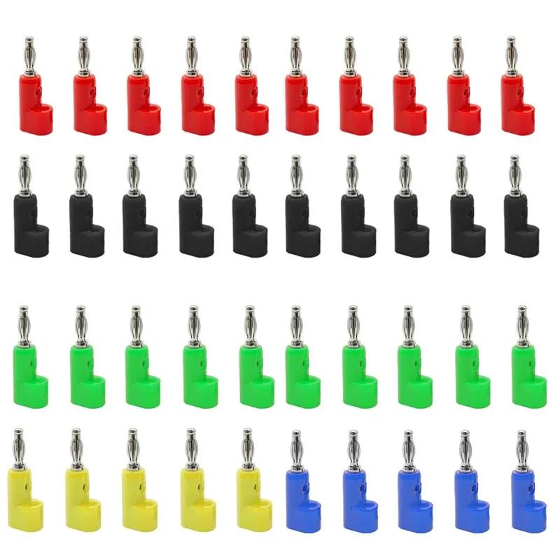 

40pcs/4mm L shape Banana Jack Plug Socket - Adaptor Electrical Connecting bending for Binding Post Test Terminal Connector
