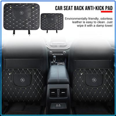 Car Anti-kick Pad Interior Emblem Auto Seat Back Protector Pads For Astra C G H Insignia J K Zafira B Corsa Vectra C Corsa C