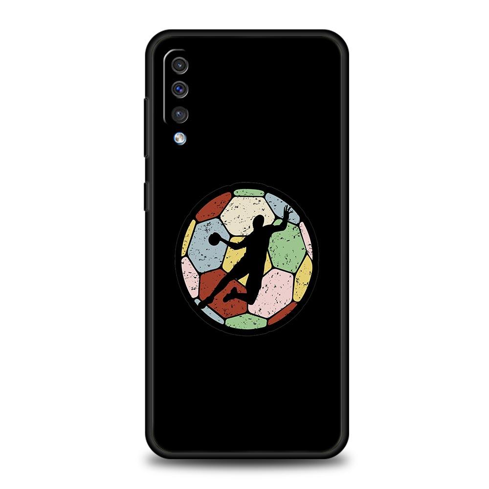 Phone Case For Samsung A24 A12 A14 A32 A50 A70 A20E A20S A10S A22 A30 A40 A34 A54 A42 A52 5G A02S A04s Soft Cover Handball Sport