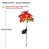 LED LED Solar Christmas Flower Lights Light LED Light Artificial Flower Light Solar Solar Powered Outdoor Christmas Decorations