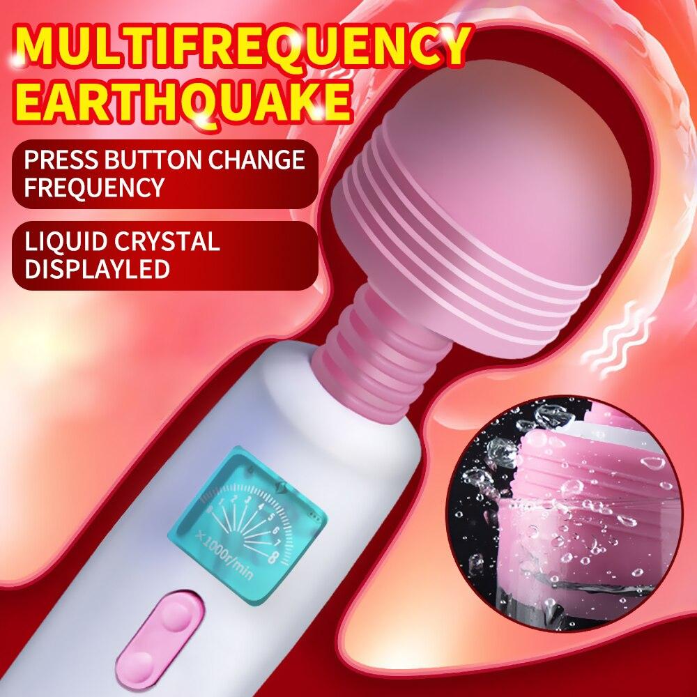 Powerful Magic Wand Vibrators for Women Clitoris Stimulator USB AV Stick G Spot Massager Female Masturbator Sex Toys for Woman