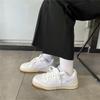 2025 Hong Kong Style Lace-Up Canvas Shoes: Versatile Casual White Sneakers for Men and Women, Super Hot Autumn Collection