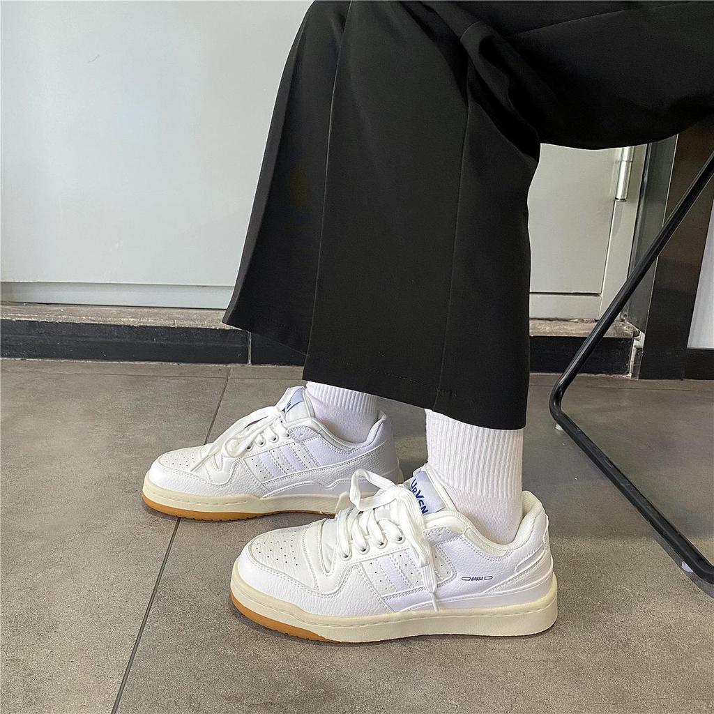 2025 Hong Kong Style Lace-Up Canvas Shoes: Versatile Casual White Sneakers for Men and Women, Super Hot Autumn Collection