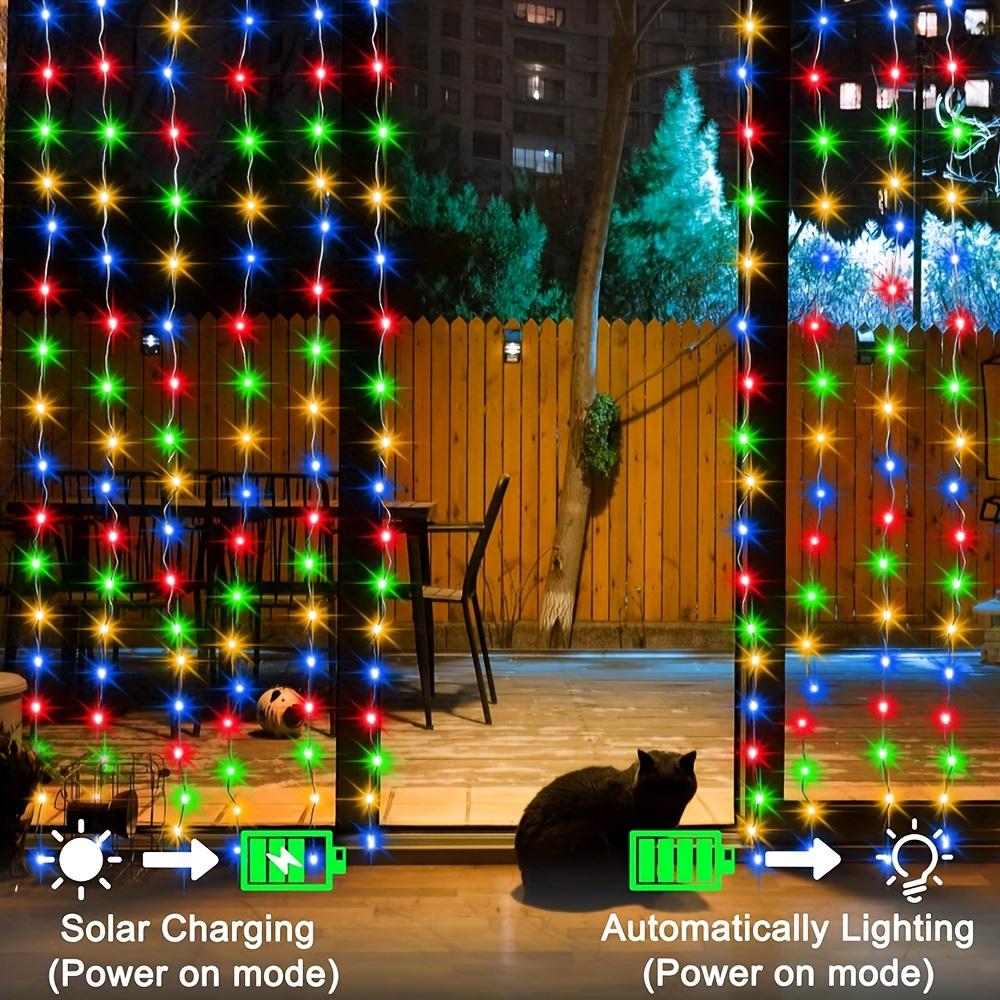 Solar Curtain Light String 100/200/300 LED Outdoor Terrace, Courtyard Garden, Bedroom, Party Decoration Holiday Gifts, Christmas Lights