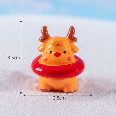 Funny Bonsai Decor Micro Landscape Snow Scene Mini Santa Claus Figurines DIY Resin Christmas Miniature New Year Decorations
