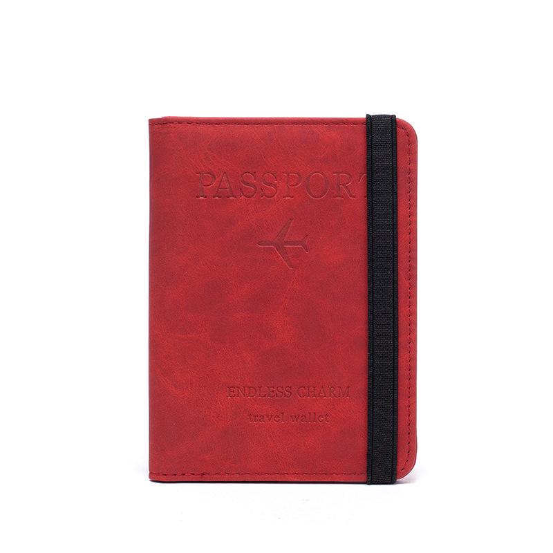 Anti-Magnetic RFID Passport and Card Holder - Multifunctional Bifold PU Cover for Travel Documents