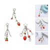 Keyring Ornament Strawberry Bag Charm Keychain Alloy Material Backpack Pendant