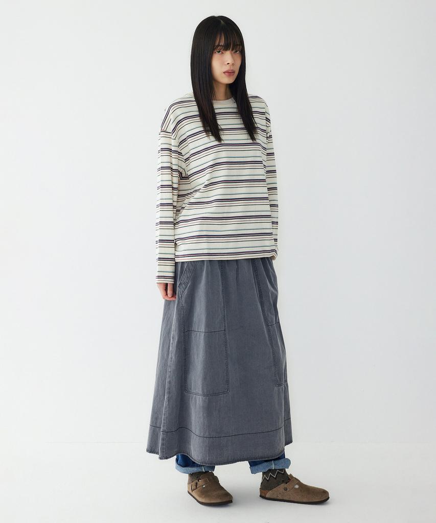 STUDIO TOMBOY Pigment Elastic Skirt_Navy 9176132971