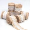 With Lace Burlap Rolls Rustic Style Burlap Ribbon Centerpieces Lace Ribbon  Wedding Decoration