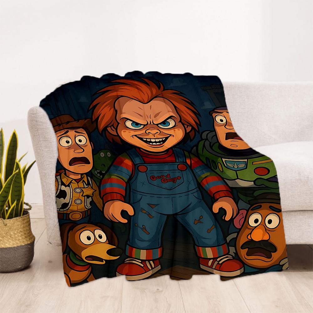 1pc Good Guys Outdoor Blanket Lightweight Flannel, Soft & Warm, All Season Use for Sofa, Outdoor, Camping, Living Room, Office, Chair