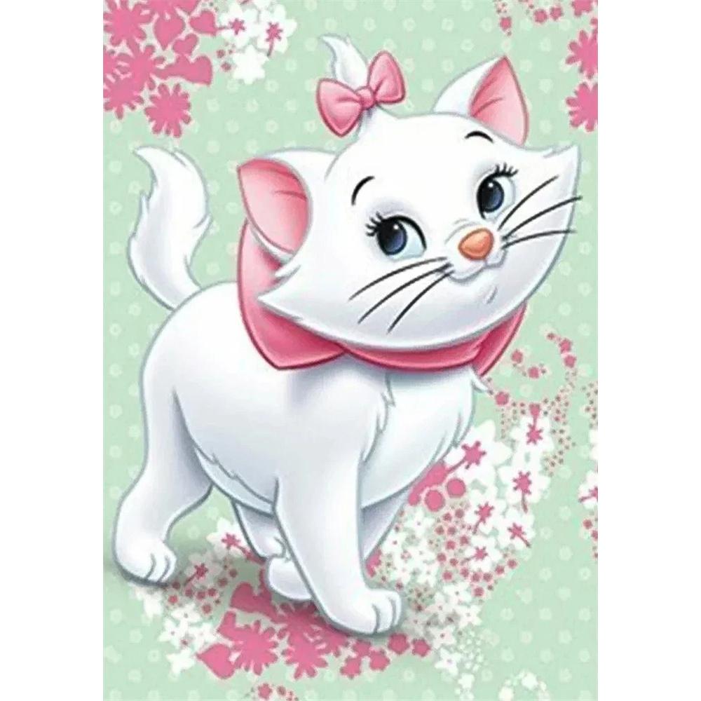 Disney Diamond Painting The Adventures of The Cat Mary Theme Illustration 5D Mosaic DIY Hobby Gift Home Decoration Embroidery Round 20x30cm