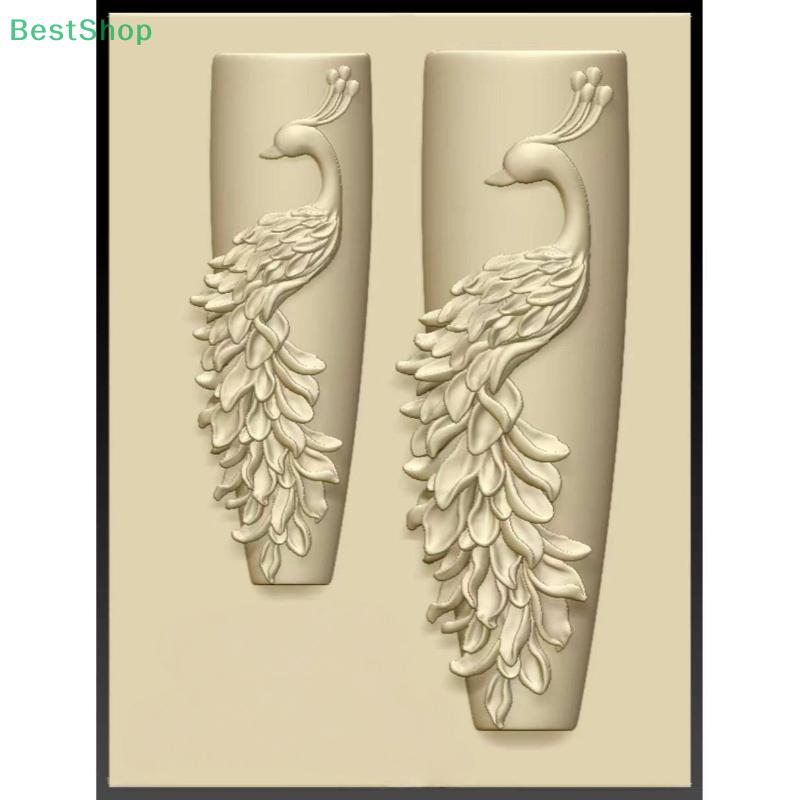 3D Relief Silicone Nail Mold Peacock Design Pattern DIY Nail Art Decor Transparent Manicure Template