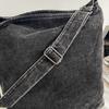 Jeanstasche Damen Tasche Große Kapazität Retro Kontrast Tragetasche Schulter Crossbody Tasche