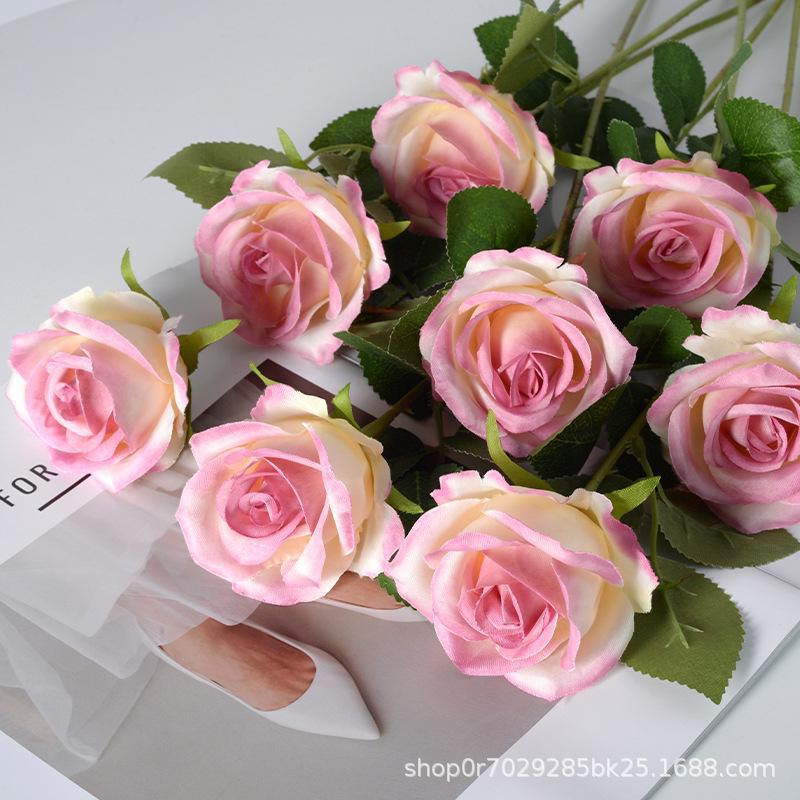 Artificial Silk Rose Bouquet for Wedding and Home Decoration