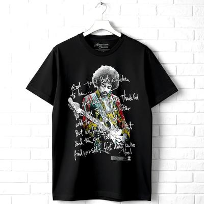 Jimi Hendrix Message To The Universe Men's T Shirt Shine Like A Star Band