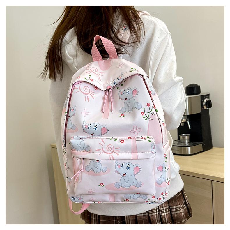 Schoolbag1011 school season summer new high print baby elephant pattern casual fashion backpack