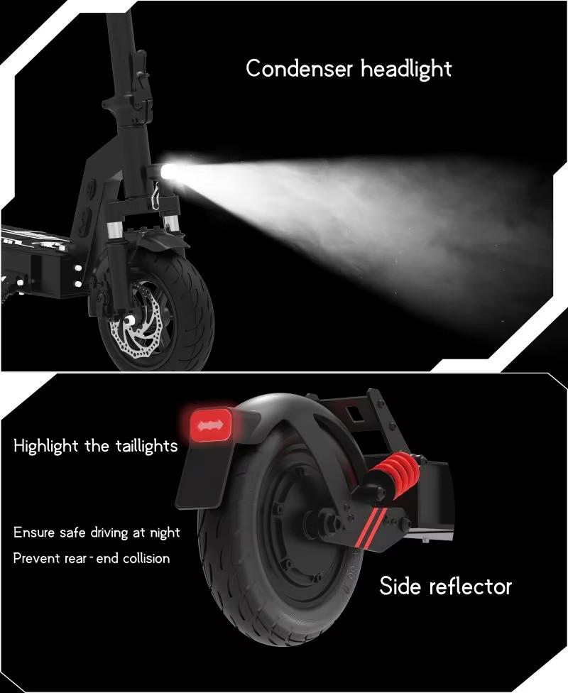 EU  Electric Scooter 2026 Peak 1100W 48V 13AH Max Speed 40km/h Max Range 50KM New  DT08 10inch Off Road  Escooter Foldable