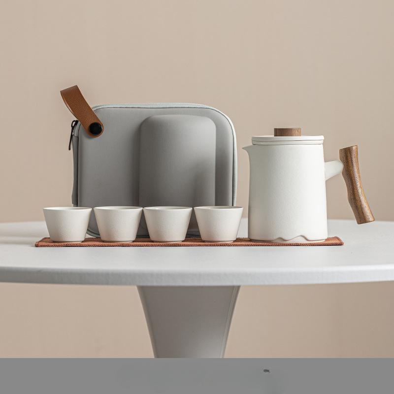 Ceramic Portable Kuaike Cup Camping Kung Fu TeaPot Tea Cup Travel Tea Set Outdoor Drinking Equipment Teaware Sets