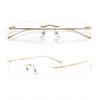 Popular Frameless Elegant Women's Myopia Glasses Ultra Light Neutral Gold Wire Small Frame Anti Blue Light Glasses