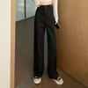 Workout Trousers Casual Pants Women High Waist Wide Leg Pants Breathable Striped Suit Pants  Female