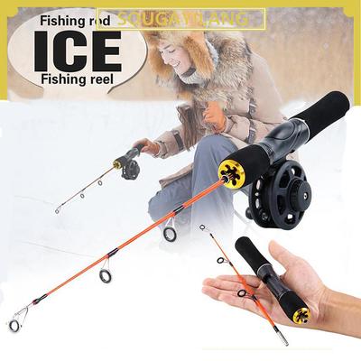 Ice Fishing Rod 2 Sections Ice Fishing Pole Spinning Fishing for Winter Fishing Tackle Rods