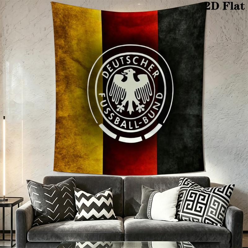 Deutscher Fußball-Bund Wandteppich Ästhetisches Wandbehang Gedruckter Stoffdecke Dekorative Wandteppiche für Schlafzimmer Wohnzimmer Heimdekoration