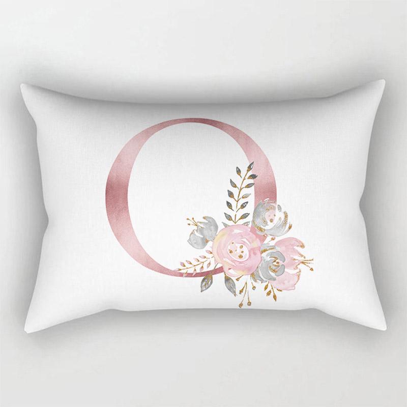 Fashion 26 Letter Pillow Case Pillow cover English Alphabet Pillow Case Home Decoration Pillow Case Flowers Pillow Case Fashion Pillow cover