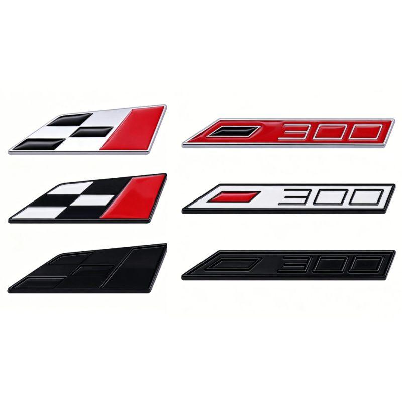 3D Metal 300 R Zinc Alloy Badge Metal Adhesive Emblem Decal Accessories
