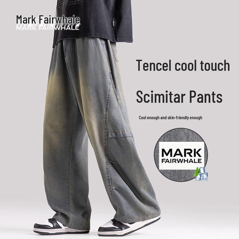 MARK FAIRWHALE Men s Loose Fit Lyocell Tencel Jeans 3XL