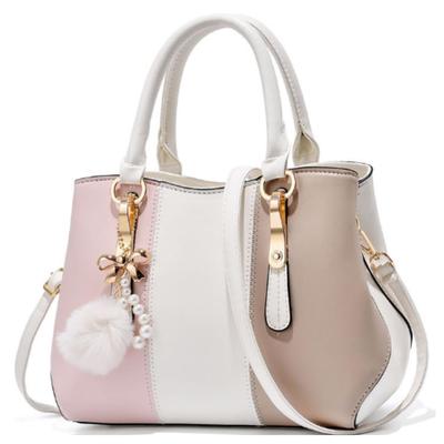 ORIJIRI Women's Shoulder Bag, Handbag, PU Leather, Cute Mini Bag, 2-Way Bag (White)