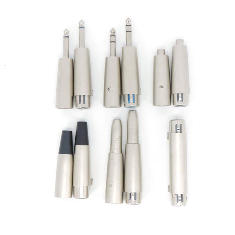 1 buc audio Microfon Metalic 3 pini XLR Tată mamă La 1/4" 6,35 mm 6,5 Mic mono RCA tată mamă Stereo Transformator Convertor Adaptor