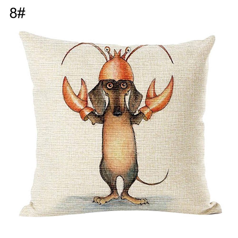 Funny Jezevčík Print Throw Pouzdro na polštář Potah na polštář Rozkládací pohovka Car Cafe Decor