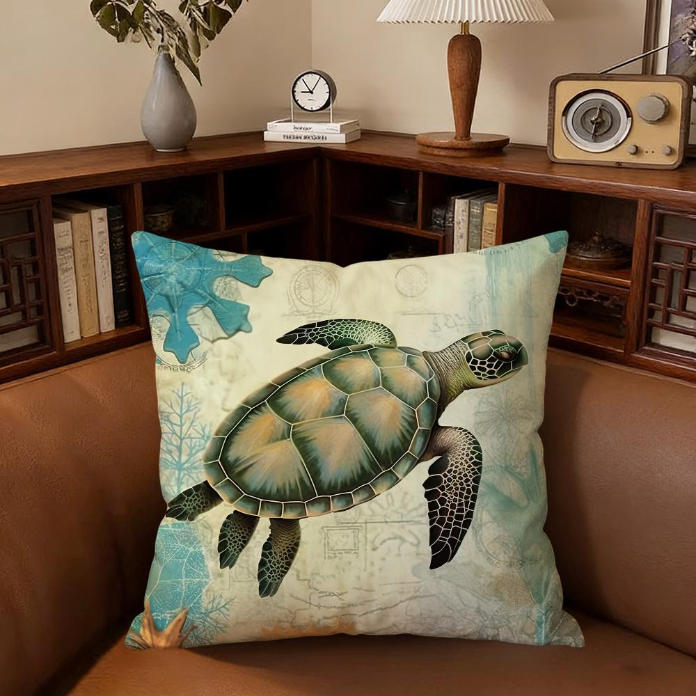 Sea Turtle cute cushion cover For Pillow Printing Sofa Decoration Home Car Room Coffee Shop Office Nordic Simplicity