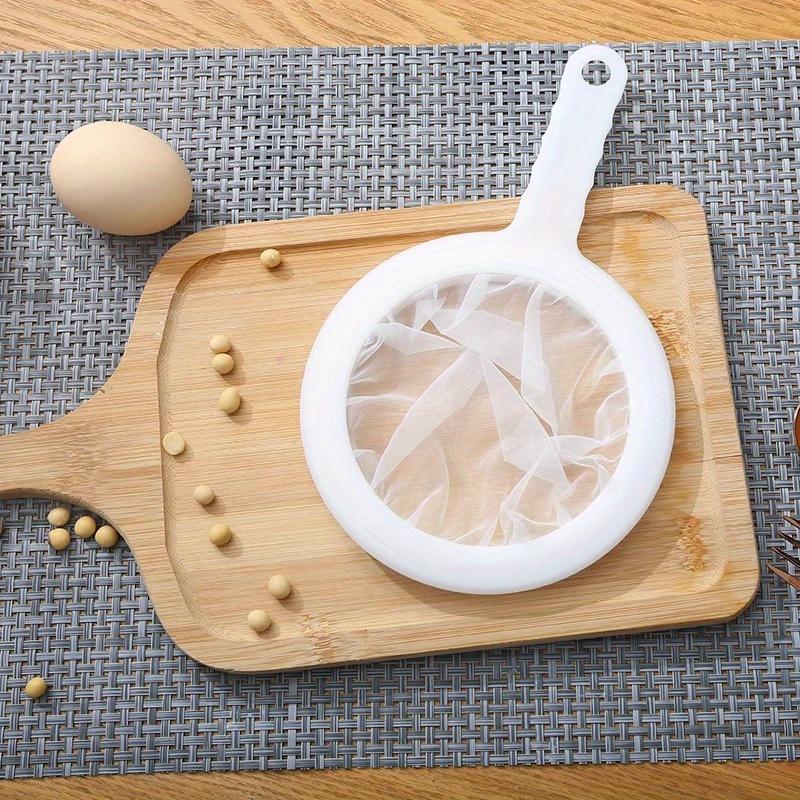 [Durable Strainer] Durable ABS Reusable Fine Mesh Strainer with Handle | Ergonomic Handle for Juices, Sauces, and Teas - Ideal for Kitchen Use