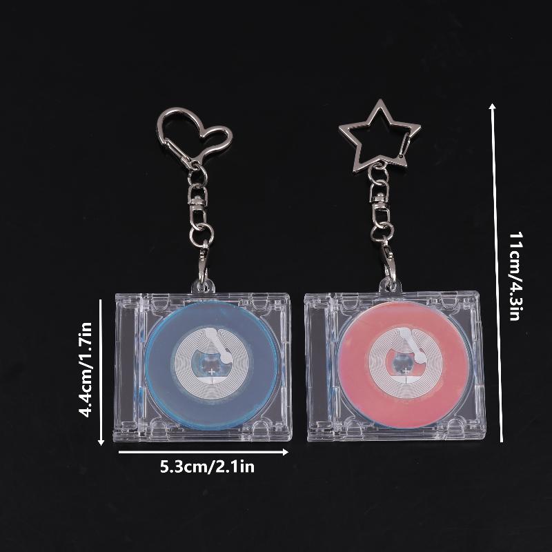 1 Set Mini NFC-Funktionale CD-Disc-Player-Form Hülle Schlüsselanhänger Peripherie Gedenkalbum Schlüsselhalter Für DIY Rucksack Anhänger
